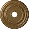 Ekena Millwork Dublin Ceiling Medallion (Fits Canopies up to 5 1/8"), 17 7/8"OD x 3 5/8"ID x 1 1/4"P, Pale Gold CM17DUPAS - alternate 1